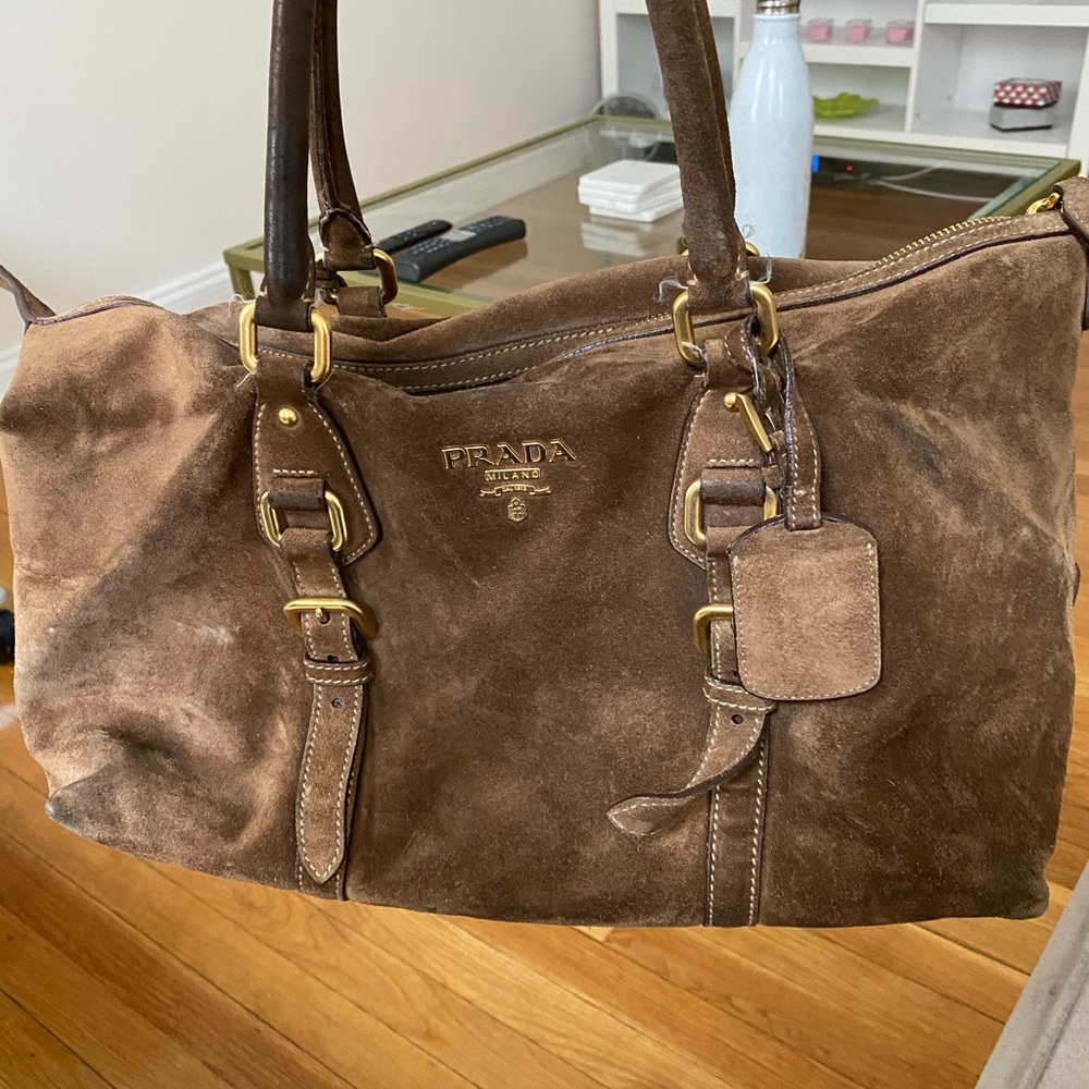 Prada Brown Suede Bag
